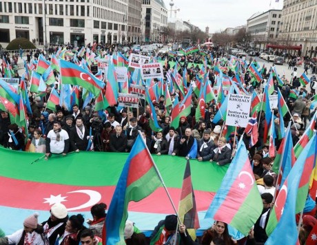 Xocalı Soyqırımının 28-ci ildönümü ilə əlaqədar Ümumavropa Qarabağ mitinqi keçirilib