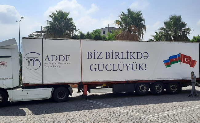 Türkiyənin Hatay bölgəsinə humanitar yardım göndərilib